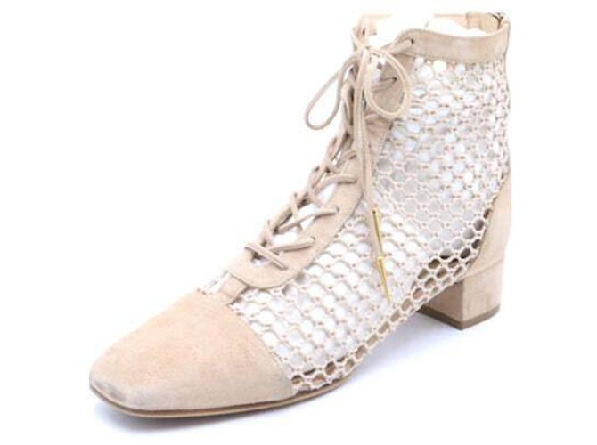Dior Stivaletti stringati in scamosciato e rete trasparente da donna Nautilyd Marrone - vista 2