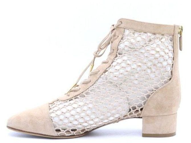 Dior Stivaletti stringati in scamosciato e rete trasparente da donna Nautilyd Marrone - vista 4