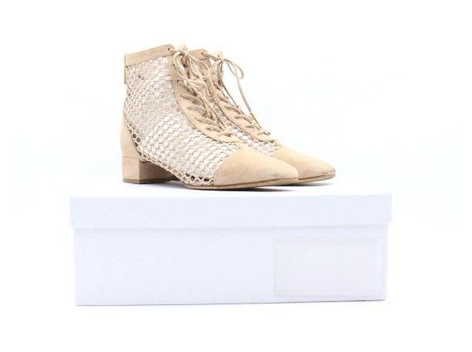 Dior Stivaletti stringati in scamosciato e rete trasparente da donna Nautilyd Marrone - vista 7