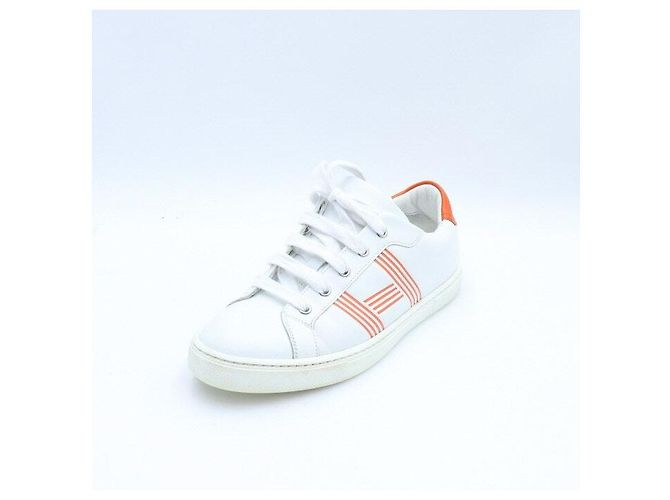 Hermès Sneakers Avantage in pelle di vitello da donna Bianco - vista 3