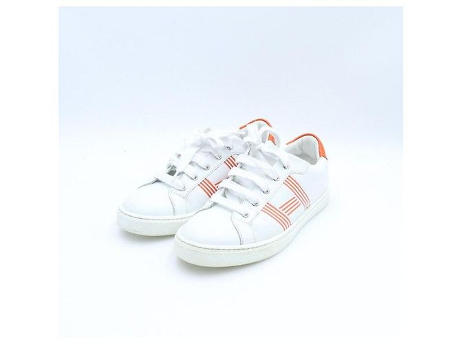 Hermès Sneakers Avantage in pelle di vitello da donna Bianco - vista 4