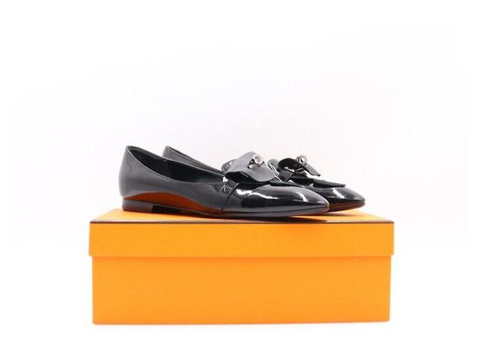 Hermès Scarpe Kelly in vernice nera da donna Nero - vista 6