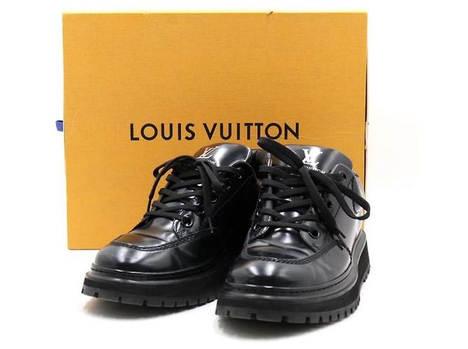 Louis Vuitton Scarpe Derby Abbey da uomo nere con monogramma Nero - vista 8