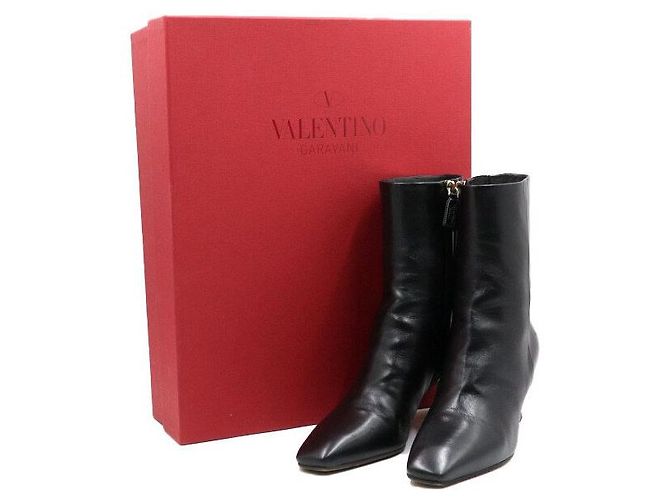 Valentino Botas de cuero negro para mujer - vista 7