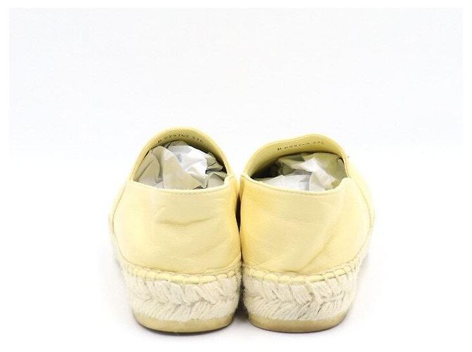 Chanel Sneaker espadrilles in pelle gialla Giallo - vista 6