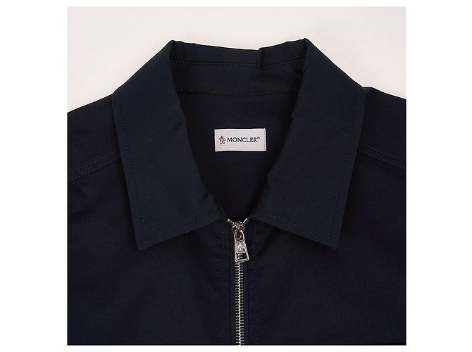 Moncler Giacca-camicia in gabardine di cotone Nero - vista 3