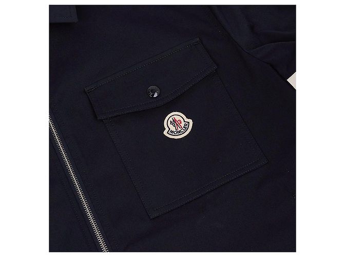Moncler Giacca-camicia in gabardine di cotone Nero - vista 4