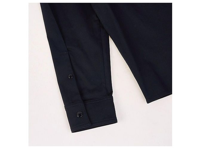 Moncler Giacca-camicia in gabardine di cotone Nero - vista 6