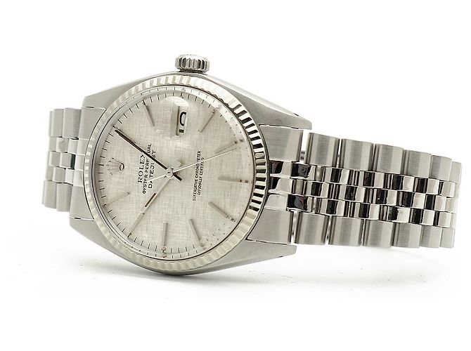 Rolex Relógio Datejust em aço com mostrador de linho Prata - vista 19