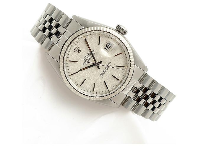 Rolex Relógio Datejust em aço com mostrador de linho Prata - vista 20
