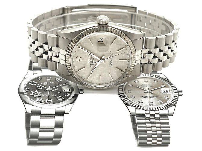 Rolex Relógio Datejust em aço com mostrador de linho Prata - vista 22