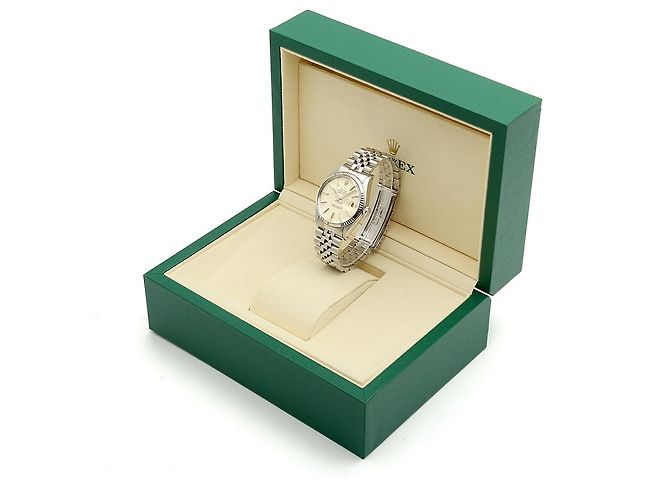 Rolex Relógio Datejust em aço com mostrador de linho Prata - vista 24