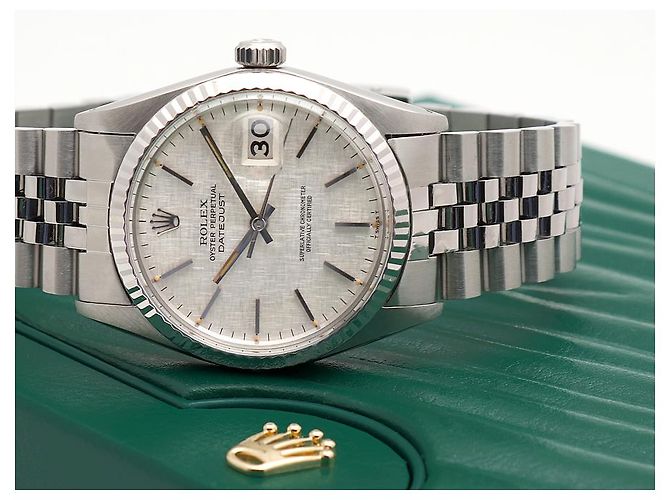 Rolex Orologio Datejust in acciaio per uomo Quadrante Originale Argento - vista 12