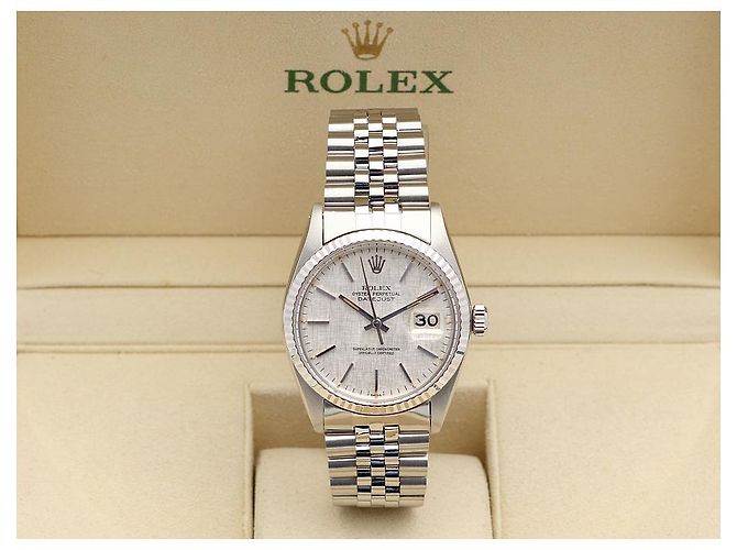 Rolex Orologio Datejust in acciaio per uomo Quadrante Originale Argento - vista 2