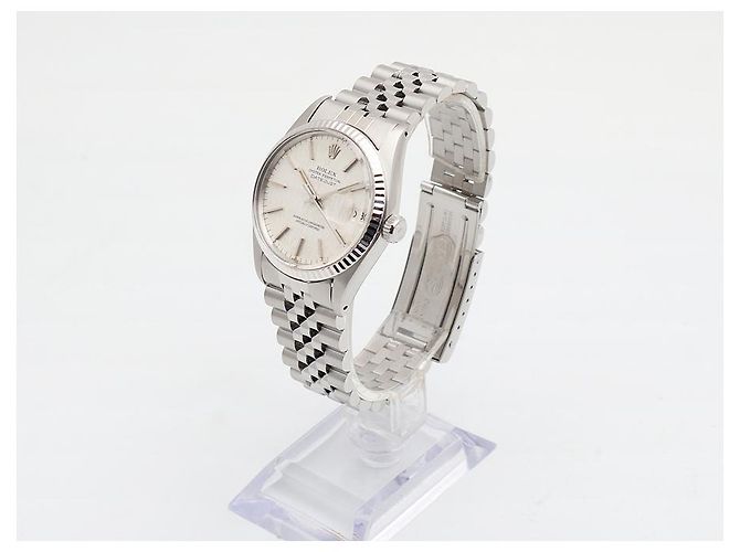 Rolex Orologio Datejust in acciaio per uomo Quadrante Originale Argento - vista 4