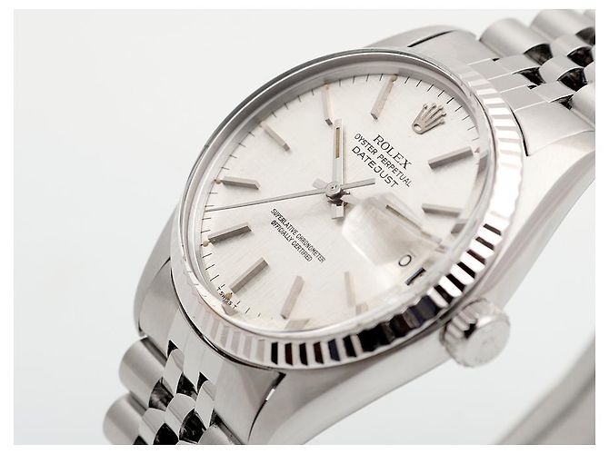 Rolex Orologio Datejust in acciaio per uomo Quadrante Originale Argento - vista 7