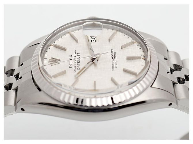 Rolex Orologio Datejust in acciaio per uomo Quadrante Originale Argento - vista 8