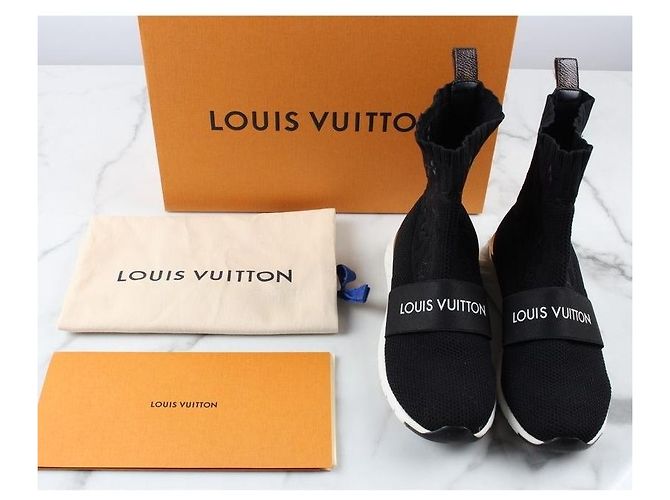 Louis Vuitton Aftergame Stricksocken Sneakers Schwarz - Ansicht 2