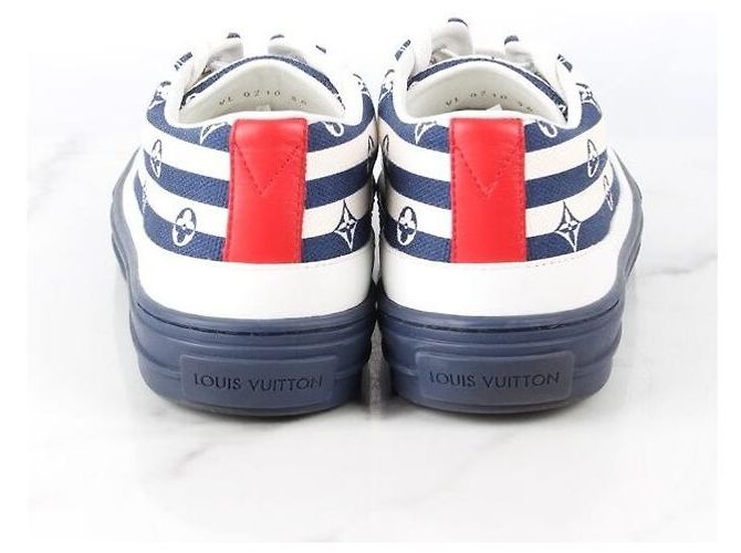 Louis Vuitton Sneakers Monogram Stella Navy Blu - vista 4