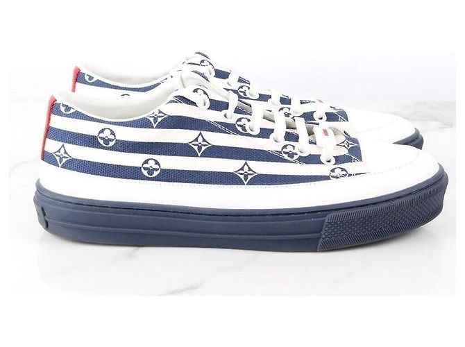 Louis Vuitton Sneakers Monogram Stella Navy Blu - vista 6