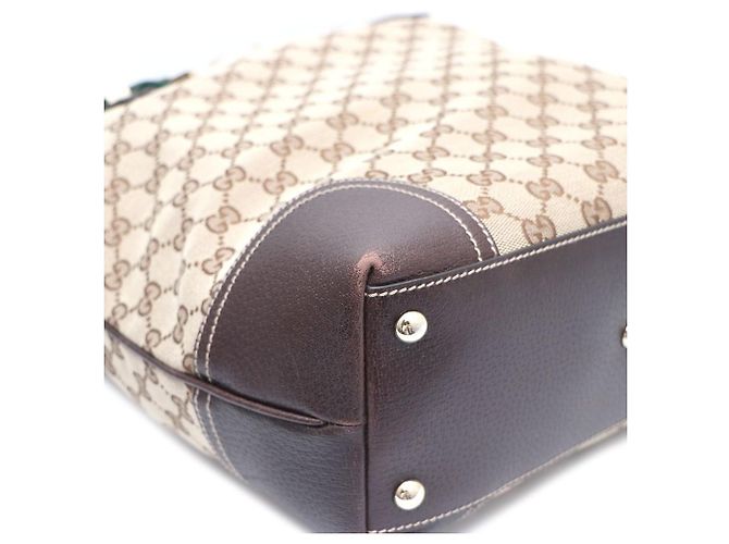 Gucci Sac cabas et sac à bandoulière en toile GG avec logo ruban Marron - vue 6