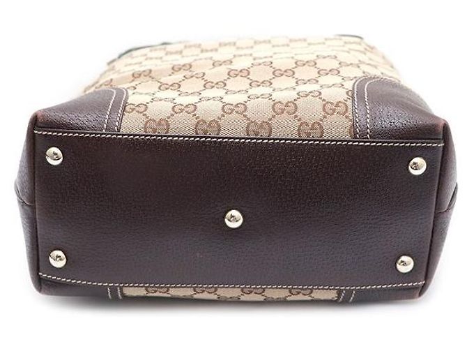 Gucci Sac cabas et sac à bandoulière en toile GG avec logo ruban Marron - vue 7