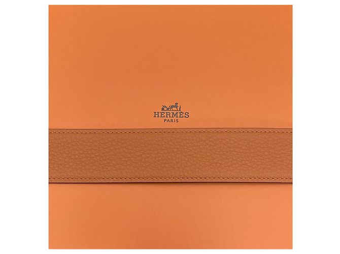 Hermès Reversible Belt Black/Orange Silver Matte - view 7