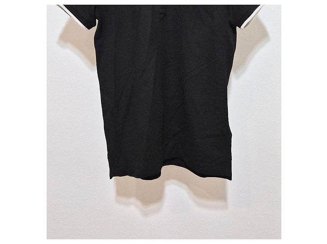 Moncler Short de manga curta em piqué com patch de logo Preto - vista 5