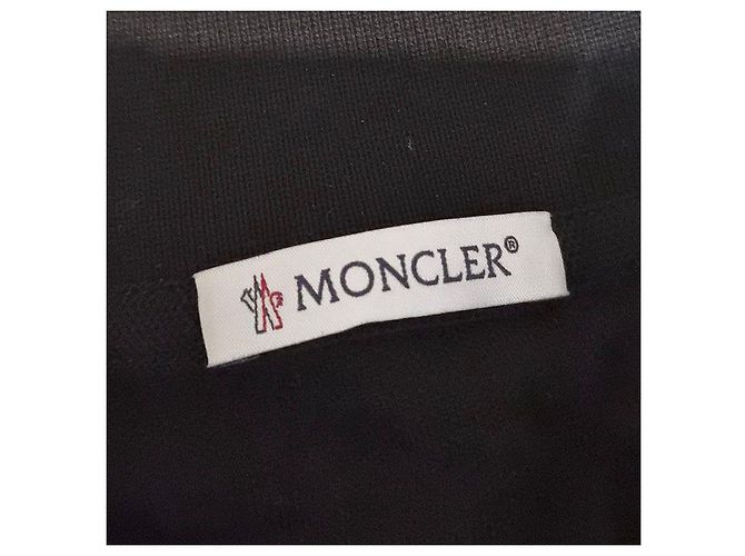 Moncler Short de manga curta em piqué com patch de logo Preto - vista 6