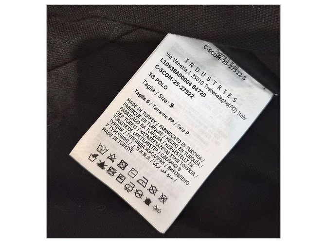 Moncler Short de manga curta em piqué com patch de logo Preto - vista 7