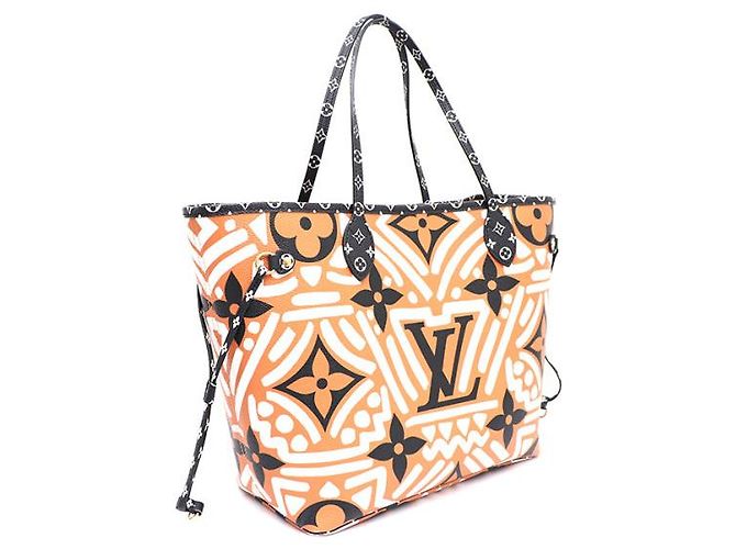 Louis Vuitton Borsa a Spalla Monogram Giant Crafty Neverfull MM Marrone - vista 12