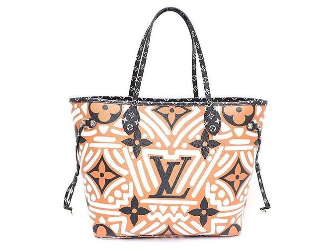 Louis Vuitton Borsa a Spalla Monogram Giant Crafty Neverfull MM Marrone - vista 3