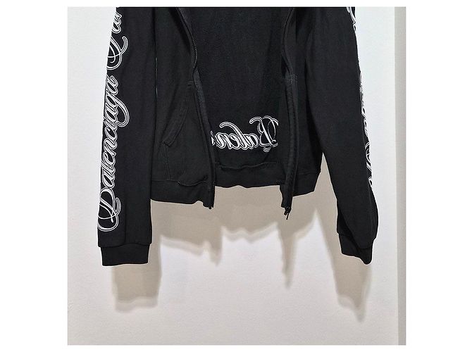 Balenciaga Giacca con cappuccio e zip lavata Nero - vista 5
