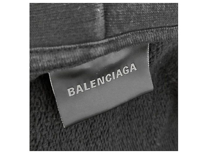 Balenciaga Giacca con cappuccio e zip lavata Nero - vista 6