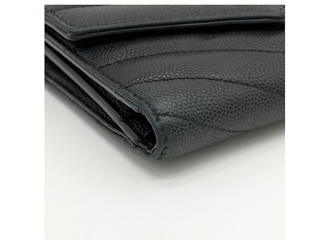 Saint Laurent Matelassé Compact Wallet Schwarz - Ansicht 10