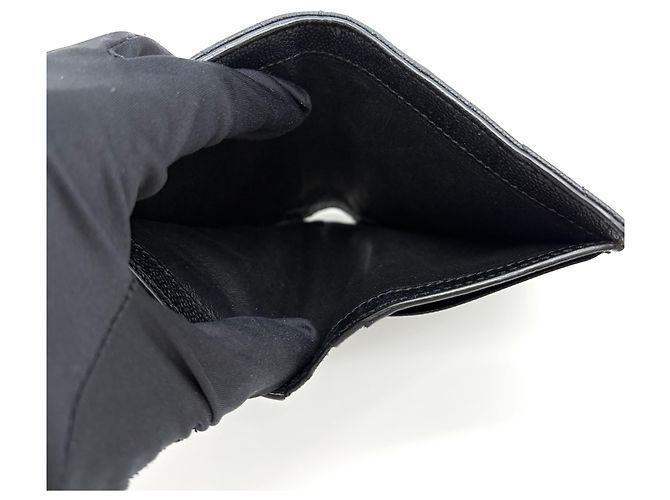 Saint Laurent Matelassé Compact Wallet Schwarz - Ansicht 13
