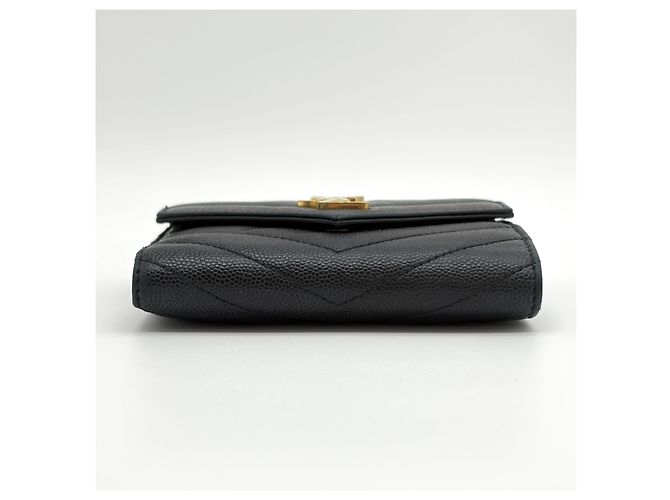 Saint Laurent Matelassé Compact Wallet Schwarz - Ansicht 22