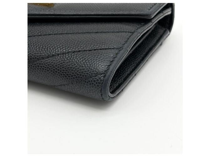 Saint Laurent Matelassé Compact Wallet Schwarz - Ansicht 24