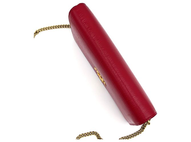 Prada Vitello Move Chain Umhängetasche Rot - Ansicht 22