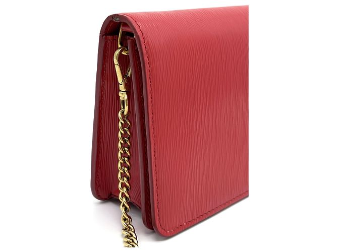 Prada Vitello Move Chain Umhängetasche Rot - Ansicht 9