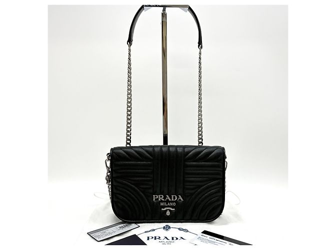 Prada Sac bandoulière Diagram Chain Black - vue 14