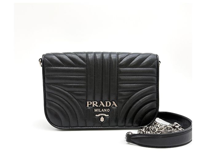 Prada Sac bandoulière Diagram Chain Black - vue 15