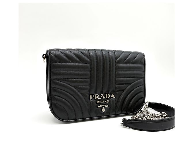 Prada Sac bandoulière Diagram Chain Black - vue 3