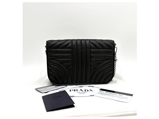 Prada Sac bandoulière Diagram Chain Black - vue 4
