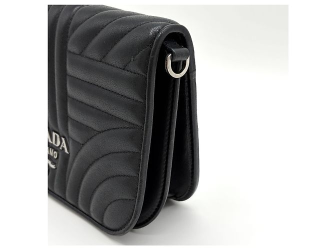 Prada Sac bandoulière Diagram Chain Black - vue 9