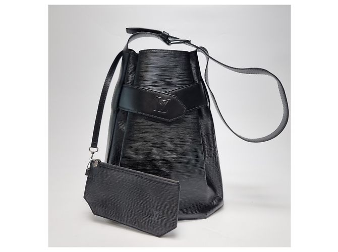 Louis Vuitton Borsa Bucket Epi Sac De Pol GM Shoulder Bag Black Nero - vista 2