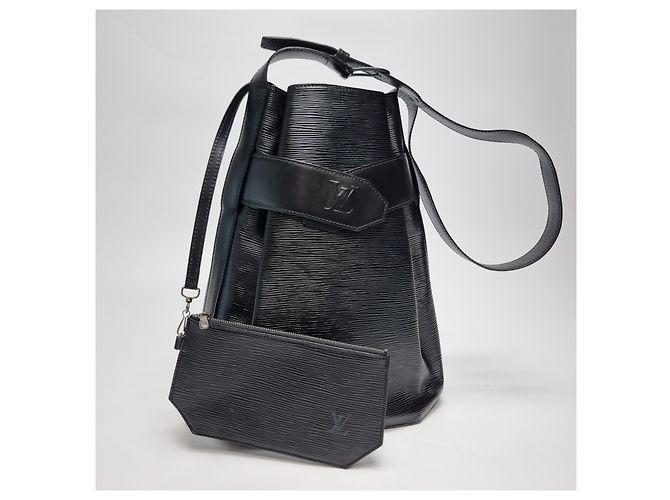 Louis Vuitton Borsa Bucket Epi Sac De Pol GM Shoulder Bag Black Nero - vista 4