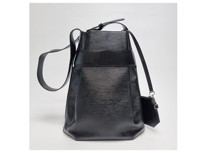 Louis Vuitton Borsa Bucket Epi Sac De Pol GM Shoulder Bag Black Nero - vista 8