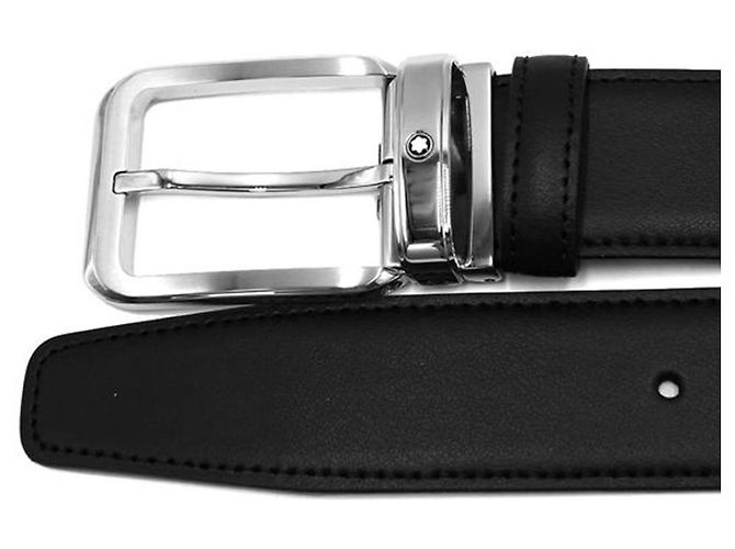 Montblanc Ceinture en cuir noir - vue 2