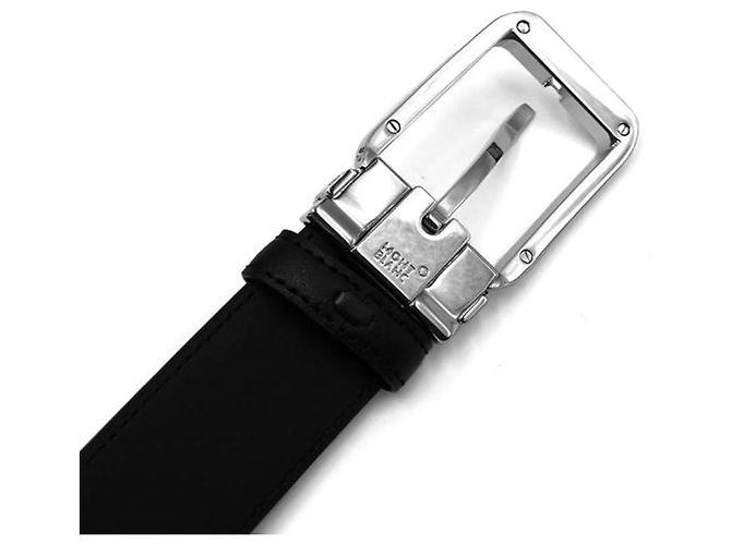 Montblanc Ceinture en cuir noir - vue 3